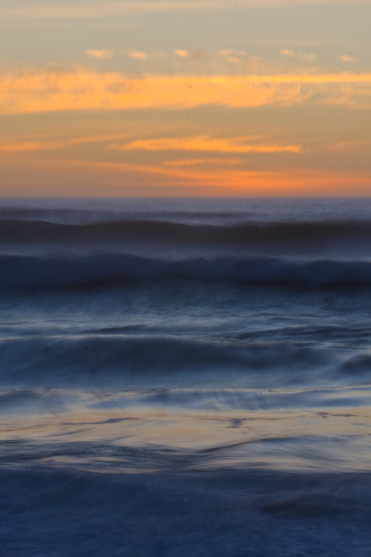 Waves Breaking After Sunset